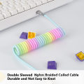 Waterproof cable usb-c mechanical keyboard coiled cables